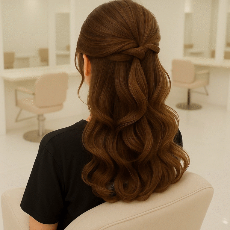 Elegant, cute, girly, curly, hairstyle