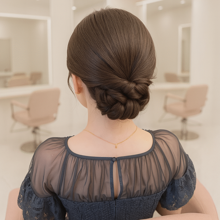 Clean, fancy, party hair style