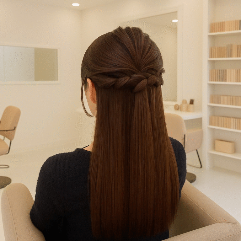 Beauty, cool, elegant trend hairstyle